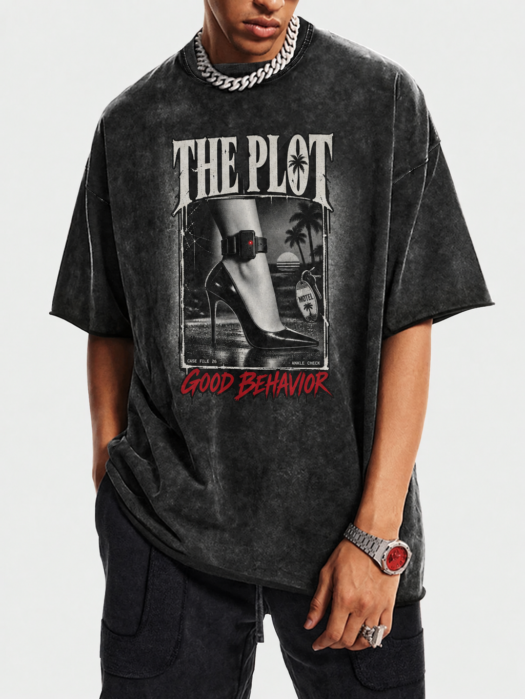 Square Patch Washed T-Shirt