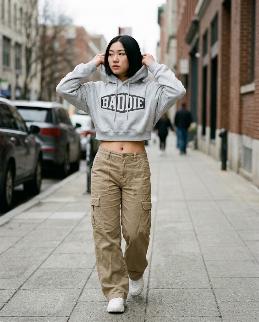 Baddie Cropped Hoodie