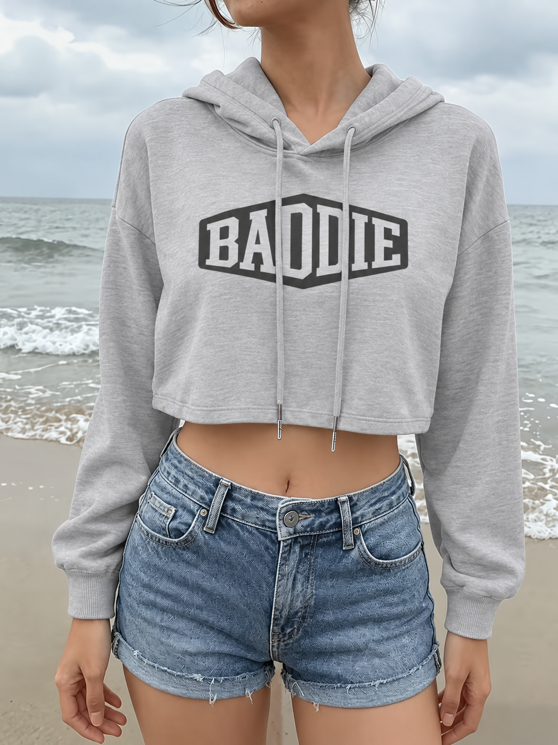 Baddie Cropped Hoodie